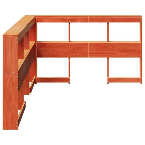 Regał na książki z zagłówkiem, woskowy brąz, 120 cm, sosnowe na Arena.pl