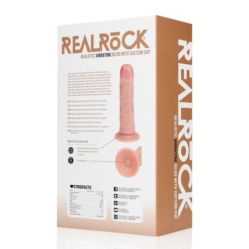 Vibrating Regular Curved Cock - 6 / 15,5 Cm - Flesh na Arena.pl