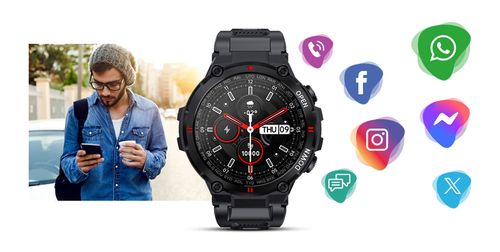 smartwatch giewont czarny gw430-1 na Arena.pl