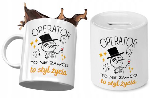 Dla Operatora Zestaw Kubek + Skarbonka Na Prezent Z Nadrukiem Ze Zdjęciem na Arena.pl