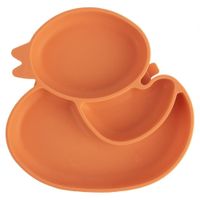 Talerz dla Dziecka Dziecięcy Talerzyk Silikonowy z Przyssawką Dzielony