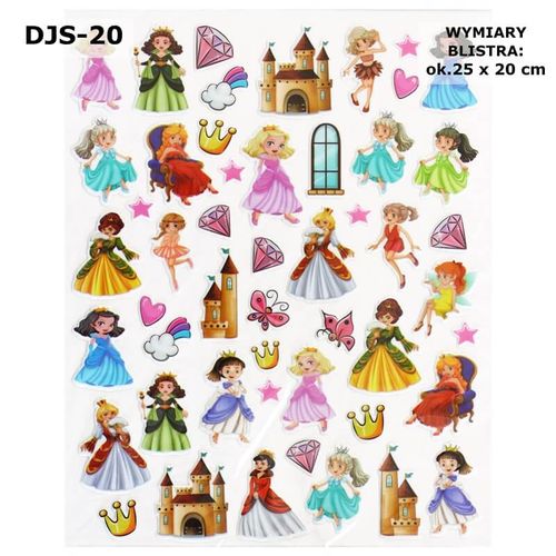 Naklejki bajkowe, duży arkusz - Wzór: DJS-21 na Arena.pl