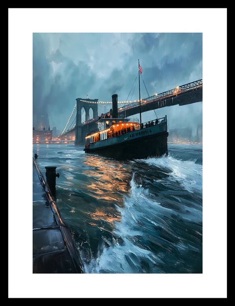 Plakat 21x29,7cm Stary Parowiec zdjęcie 3