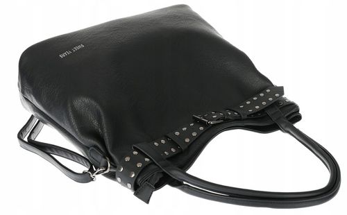 Torebka Damska Shopper worek modna duża torba A4 na Ramię 6866 Czarna na Arena.pl