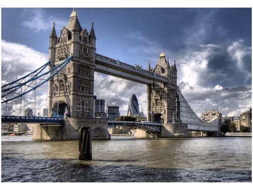 100 70CM OBRAZ PŁÓTNO MOST TOWER BRIDGE TAMIZIE PŁÓTNO RAMA na Arena.pl