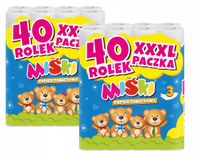 papier toaletowy 40r miśki 3w - 80 rolek
