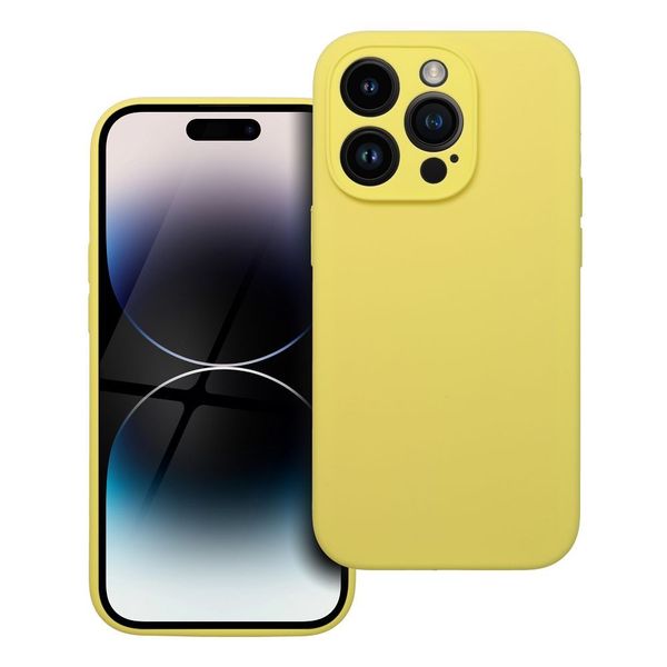 Futerał SILICONE 2mm do IPHONE 14 Pro żółty zdjęcie 1