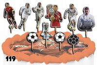TOPPERY NA TORT OZDOBNE DEKORACJA ZESTAW - PIŁKA NOŻNA RONALDO 10szt.