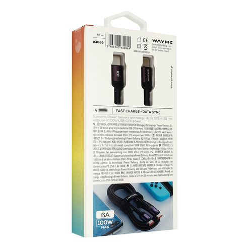 WAYME Kabel do ładowania i synchronizacji, w oplocie z mikrofibry na Arena.pl