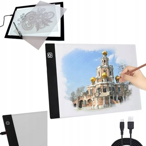 Tablet graficzny Deska Kreślarska do Rysowania dla Dzieci LED A4 Kalka na Arena.pl