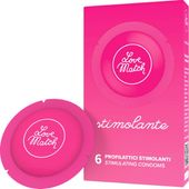 Prążkowane Prezerwatywy Stymulujące Love Match Stimolante