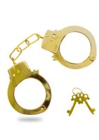 kajdanki metalowe toyjoy złote 6 cm