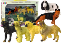 FIGURKA PIES ZESTAW 6 FIGUREK PSY RASOWE