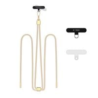 tech-protect c2s rope crossbody strap beige/gold
