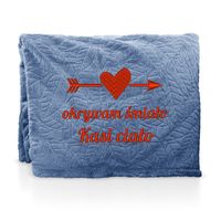 Duży puszysty koc 160 x 200 haft prezent dla niej na urodziny walentynki