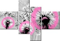 130CM 90 OBRAZ 4 ELEM DMUCHAWCE DELIKATNYM RÓŻU ŚCIENNY