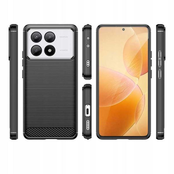 Spacecase Carbon Poco X6 Pro 5G Black zdjęcie 4