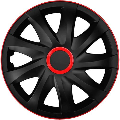 4x Kołpaki 16 KANDO CZARNO CZERWONE TUNING na Arena.pl