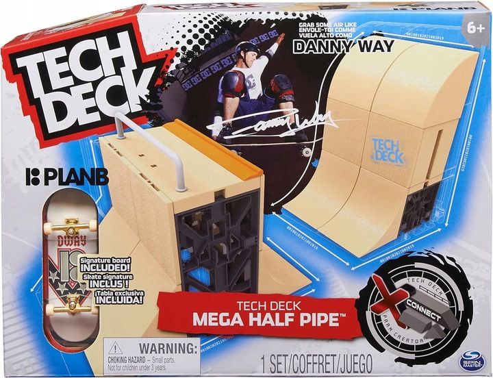 TECH DECK FINGERBOARD Rampa Mega Half Pipe + Deska zdjęcie 1