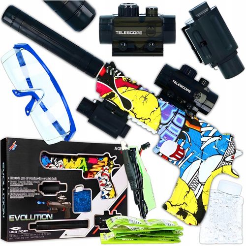 PISTOLET NA KULKI ŻELOWE KARABIN AUTOMATYCZNY AUTOMAT AKUMULATOR ŁADOWARKA na Arena.pl