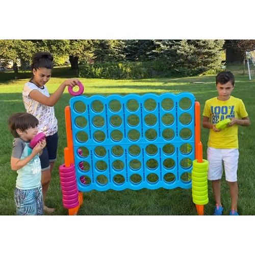 FEBER Gra Logiczna Strategiczna do Ogrodu Domu 4 Kółka w Linii Rzędzie Mega 4 in Line na Arena.pl