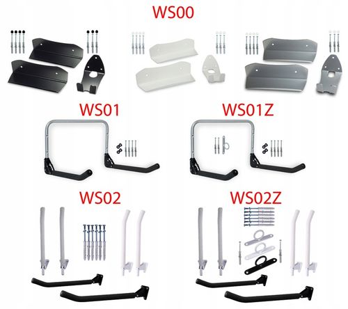 WIESZAK ŚCIENNY NA ROWER ROWERY NARTY UCHWYT WS01 na Arena.pl