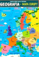 Dwustronna Plansza Edukacyjna A4. Geografia. Mapa Europy