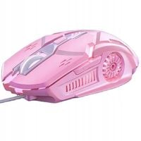 RÓŻOWA MYSZ KOMPUTEROWA GAMINGOWA PODŚWIETLANA