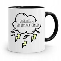 Kubek Czarny Dla Listonosza Dostarczam Listy Z Nadrukiem Ze Zdjęciem