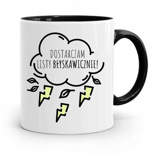 Kubek Czarny Dla Listonosza Dostarczam Listy Z Nadrukiem Ze Zdjęciem na Arena.pl