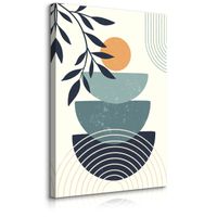 Obraz Do Sypialni Liście Kamienne Naczynia Minimalizm Boho 40cm x 50cm