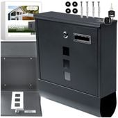 Skrzynka pocztowa na listy pocztę gazety geometryczna antracyt Correo