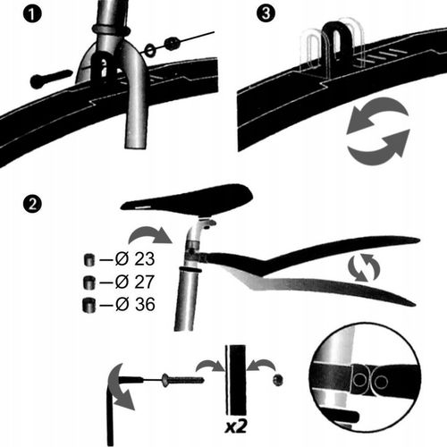 BŁOTNIKI Rowerowe BŁOTNIK Rowerowy DUNLOP 24-26 Komplet ZESTAW przód tył na Arena.pl