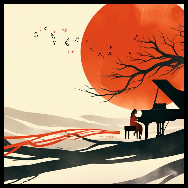 Plakat 70x70cm Pianistka zdjęcie 2