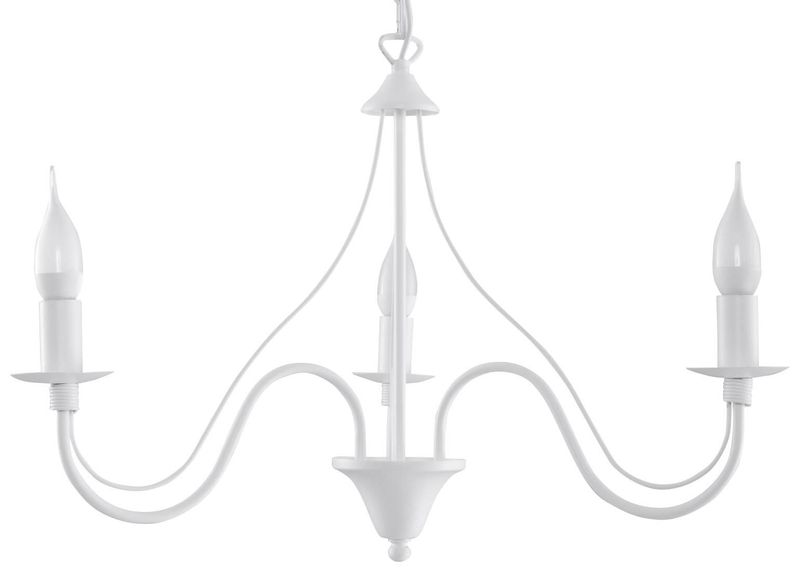 Żyrandol LAMPA wisząca SL.0213 metalowa OPRAWA świecznikowa ZWIS na łańcuchu maria teresa biała zdjęcie 1
