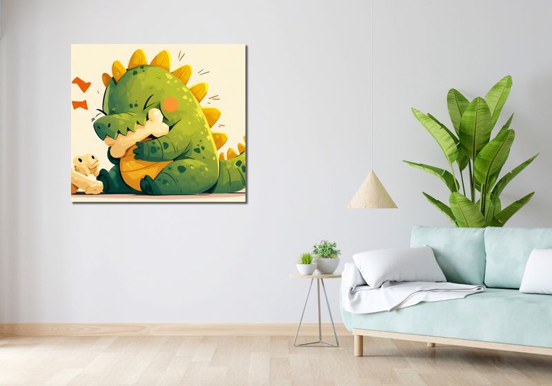 Obraz 100x90cm Uroczy Dinozaur zdjęcie 2