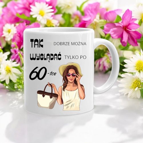 PODUSZKA I KUBEK PREZENT NA URODZINY 40 50 60 LAT DOWOLNY WIEK I IMIĘ na Arena.pl