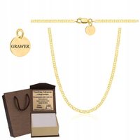 ZŁOTY PEŁNY ŁAŃCUSZEK DAMSKI GUCCI PR. 925 585 14K SOLIDNY + GRAWER GRATIS