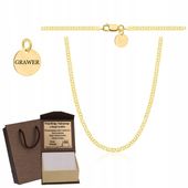 ZŁOTY PEŁNY ŁAŃCUSZEK DAMSKI GUCCI PR. 925 585 14K SOLIDNY + GRAWER GRATIS
