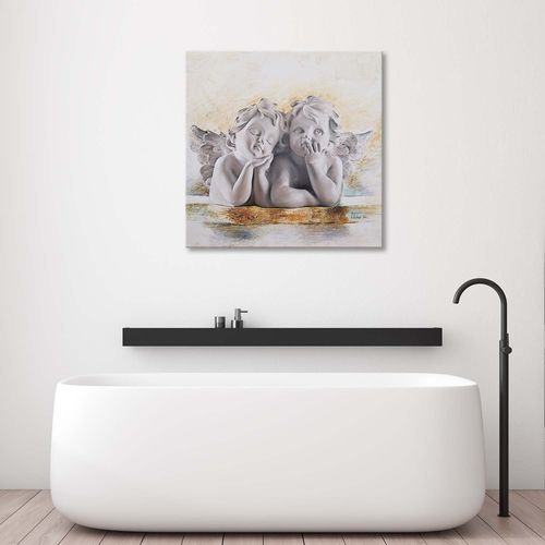 Obraz na płótnie, Dwa młode aniołki 30x30 na Arena.pl