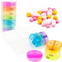 Pojemnik Kasetka Na Leki Tabletki  7 Dni Tydzień Dzień Noc 14 Przegródek