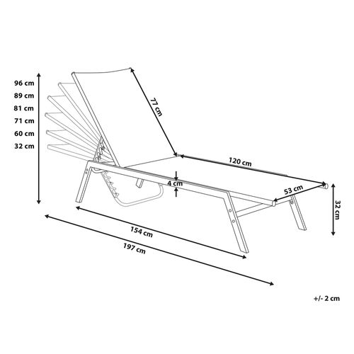 Leżak ogrodowy niebieski NOLI na Arena.pl