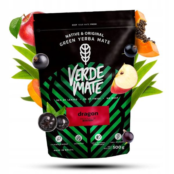 Yerba Verde Mate Green Dragon Fruit Owoce 0,5kg zdjęcie 4