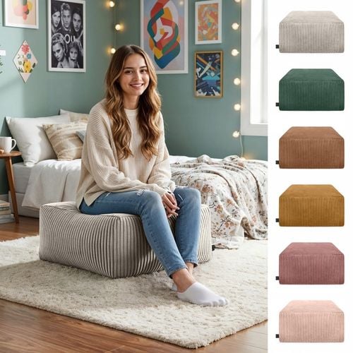 NOWOCZESNA PUFA PUF SIEDZISKO 45 CM KWADRATOWA DO SALONU PODNÓŻEK na Arena.pl