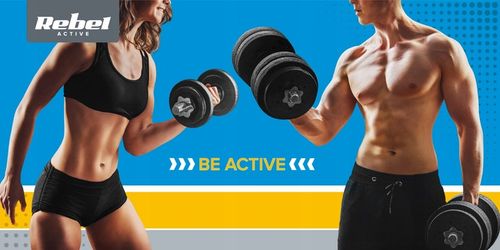 Obciążenie żeliwne olimpijskie zestaw 8x1,25 4x2,5 2x5kg 30kg 51mm Rebel na Arena.pl