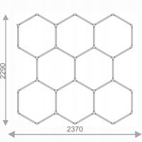 LAMPA HEKSAGON PANEL LED OŚWIETLENIE DO GARAŻU WARSZTATU 234 × 244