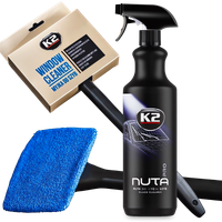 K2 Nuta Pro 1L Płyn Do Mycia Szyb + Myjka Z Mikrofibry do Szyb Bez Smug