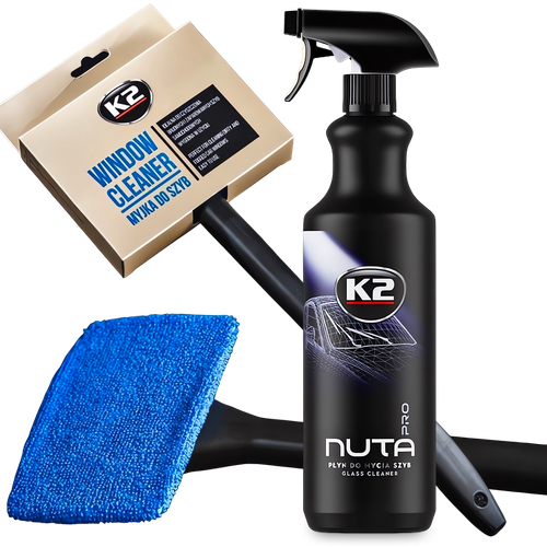 K2 Nuta Pro 1L Płyn Do Mycia Szyb + Myjka Z Mikrofibry do Szyb Bez Smug na Arena.pl