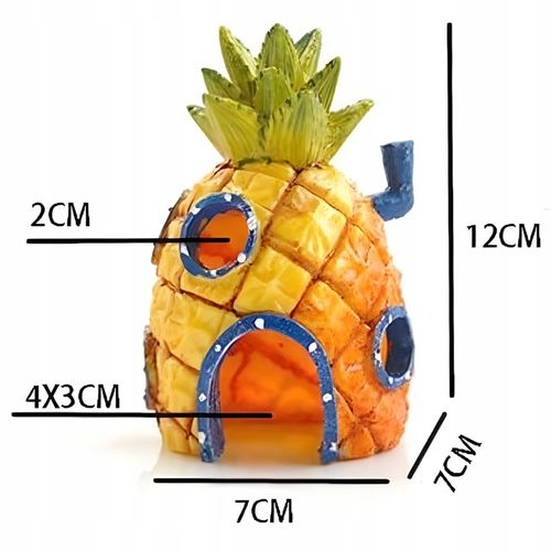DOMEK DOM SPONGEBOBA ANANAS DEKORACJA DO AKWARIUM SPONGEBOB OZDOBA PREZENT na Arena.pl