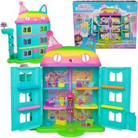 KOCI DOMEK GABI DUŻY TĘCZOWY DOM Z WINDĄ LALECZKA CELEBRATION DOLLHOUSE DŹW